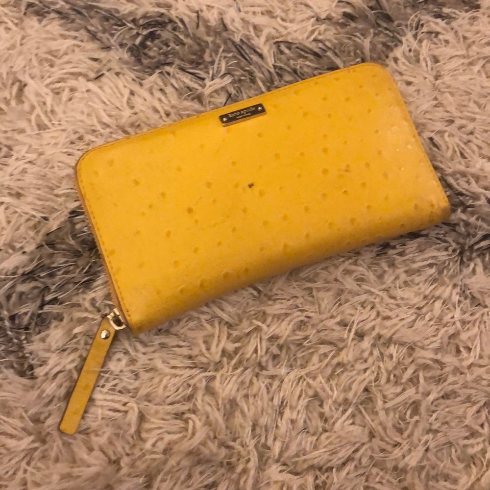 Kate spade yellow pebble wallet